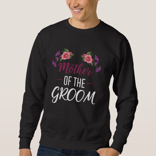 Mutter des Groom Matching Brautparty Hochzeit Sweatshirt (Vorderseite)
