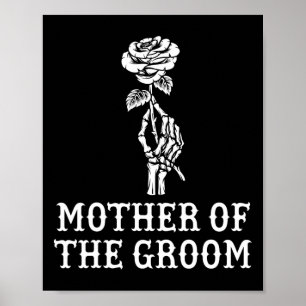 Mutter des Groom Skeleton Gothic Bachelor Weddi Poster