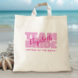 Mutter des Hochzeitsteams des Brauennamens Rosa Re Tragetasche