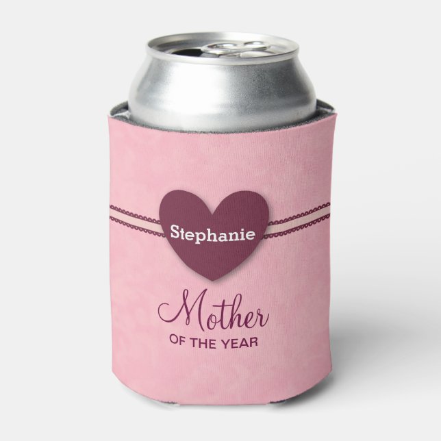 Mutter des Jahres Herz-Lace A07D Dosenkühler (Kanne Vorderseite)