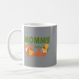 Mutter des kleinen süßen Orangen Clementine Geburt Kaffeetasse