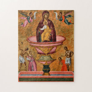 Mutter des Lebens, die das orthodoxe Frühlingssymb Puzzle