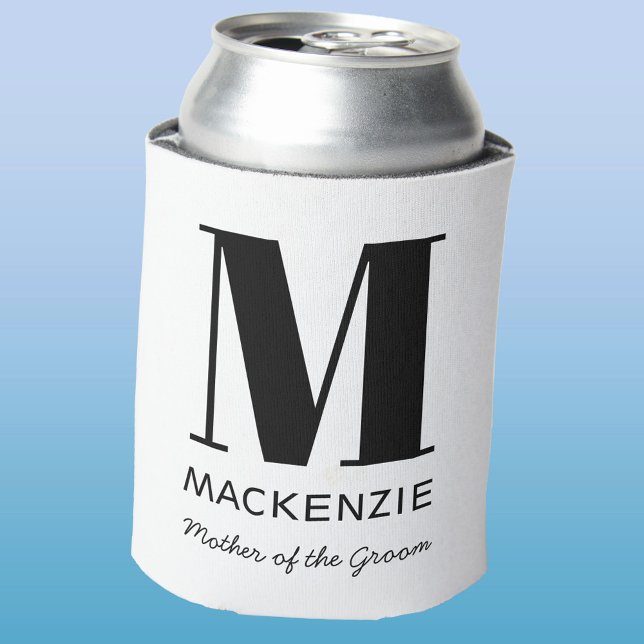 Mutter des Monogrammnamens "Groom Monogram Name" Dosenkühler (Mother of the Groom monogram initial personalized can cooler)