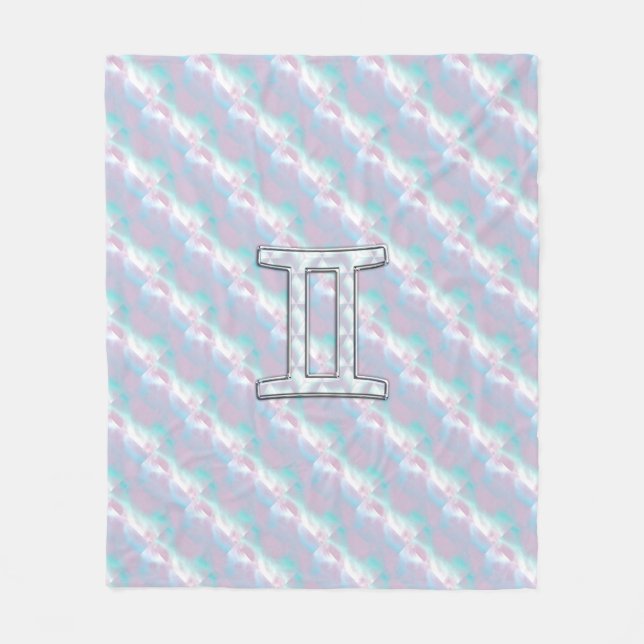 Mutter des Perldekorators Gemini Zodiac Symbol Fleecedecke (Vorderseite)