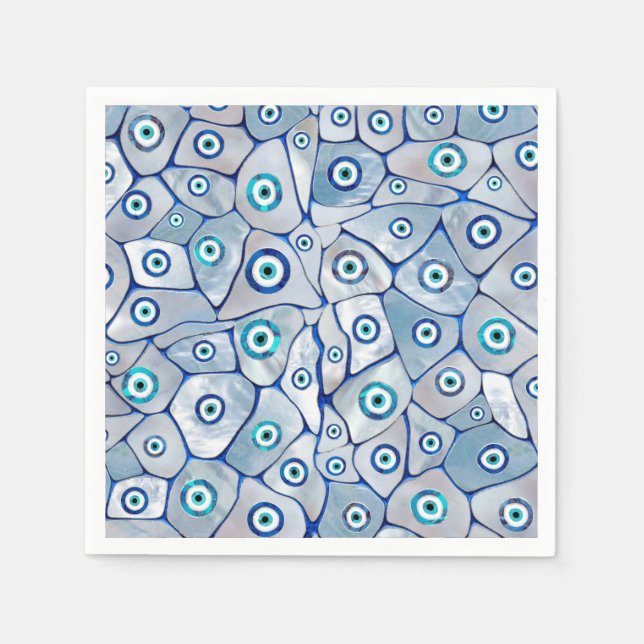 Mutter des Perlmuttmusters des bösen Auges Serviette (Vorderseite)