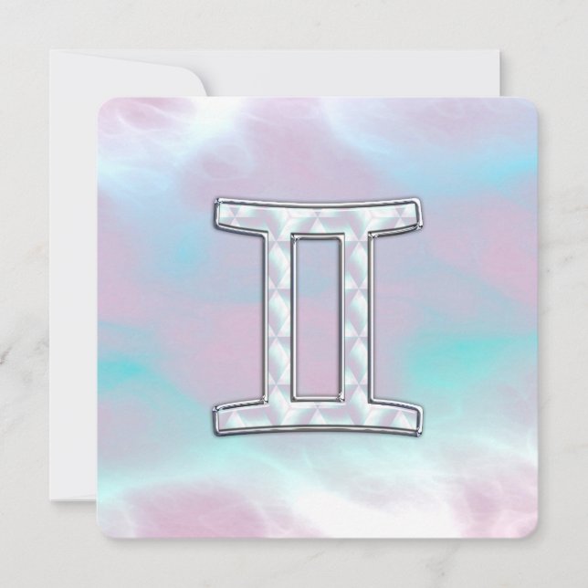 Mutter des Perlstils Gemini Zodiac Zeichen (Vorderseite)