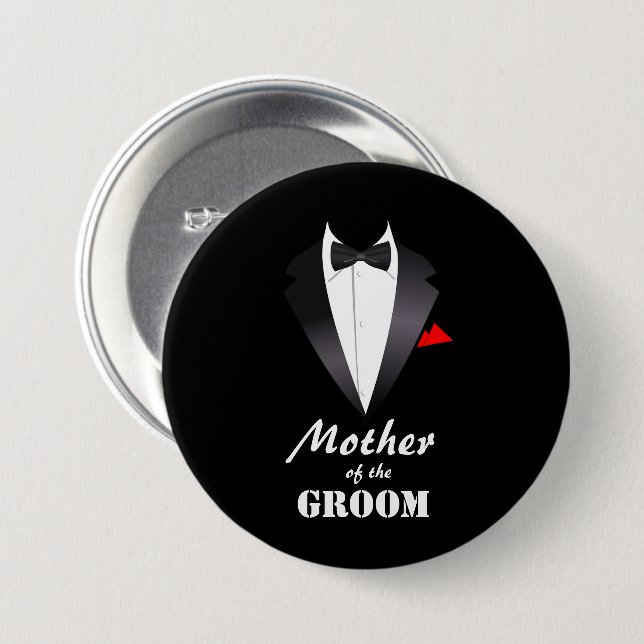 Mutter des Raumes mit Tuxedo-Shirt - Schaltfläche Button (Vorne & Hinten)