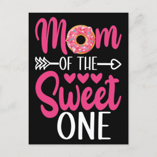 Mutter des süßen gestreuten Donuts Postkarte