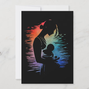 Mutter, die ihr Baby, ihre Mutter und ihre Babyski Feiertagskarte