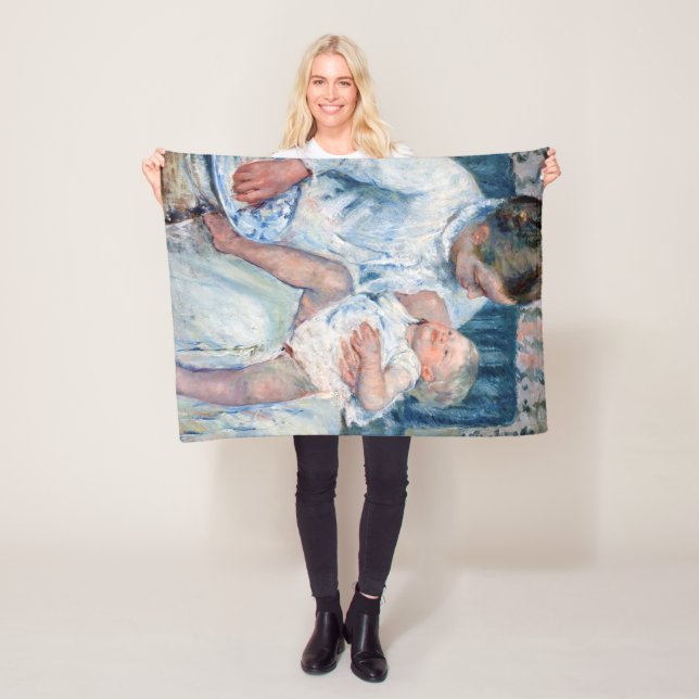 Mutter, die kurz davor ist, ihr schlampiges Kind,  Fleecedecke (Beispiel)