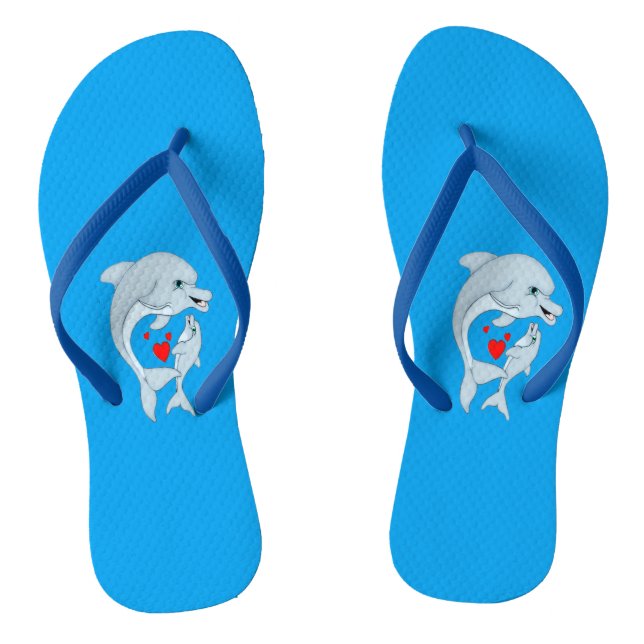 Mutter Dolphin Liebe Flip Flops (Fußbett)