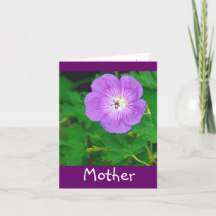 "MUTTER, DU HAST ES EINFACH AUSGESEHEN" LILA BLUME KARTE