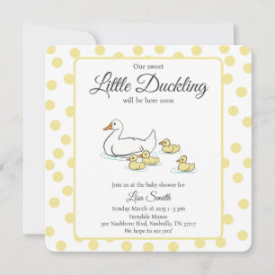 Mutter Duck and Ducklings Babydusche Einladung