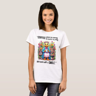 Mutter Duck Drink Kaffee Zitat weiß T-Shirt