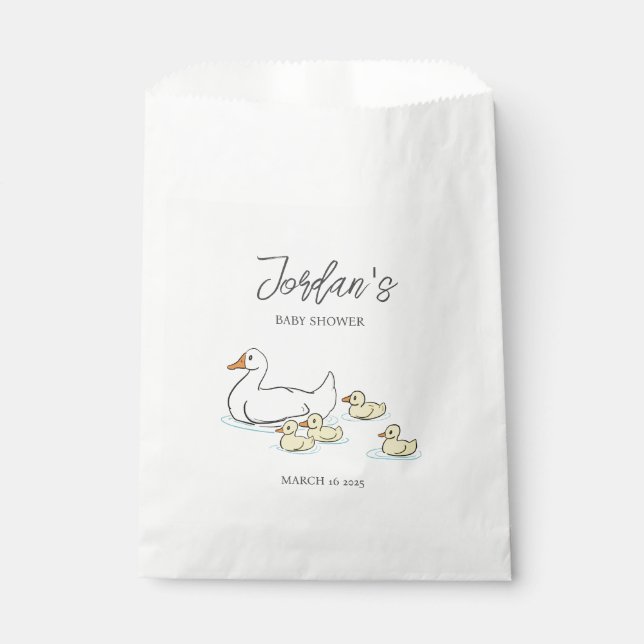Mutter Duck und Duckling Baby Ducking Gefallen Tas Geschenktütchen (Vorderseite)
