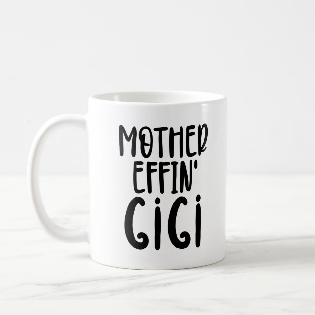 Mutter effin' Gigi Funny Gigi Geschenke für Oma Kaffeetasse (Links)