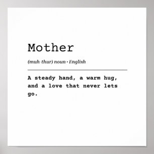 Mutter - eine stetige Hand Poster