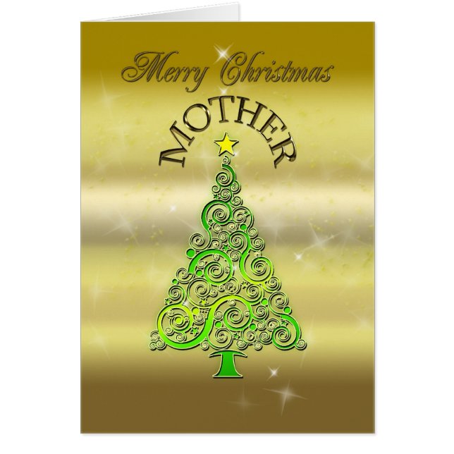 Mutter, eine Weihnachtskarte mit Goldeffekt (Vorne)