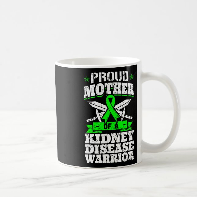 Mutter einer Nierenerkrankung Kriegerin KD Bewusst Kaffeetasse (Rechts)