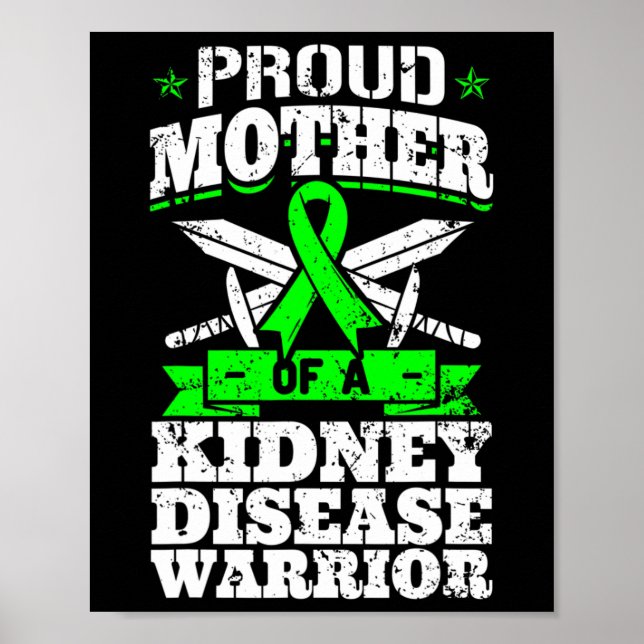 Mutter einer Nierenerkrankung Kriegerin KD Bewusst Poster (Vorne)