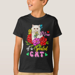 Mutter einer verwöhnten Katze süße Blumenkatze Mut T-Shirt
