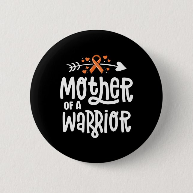 Mutter einer Warrior-Mama Leukämie Krebs Awa Button (Vorderseite)