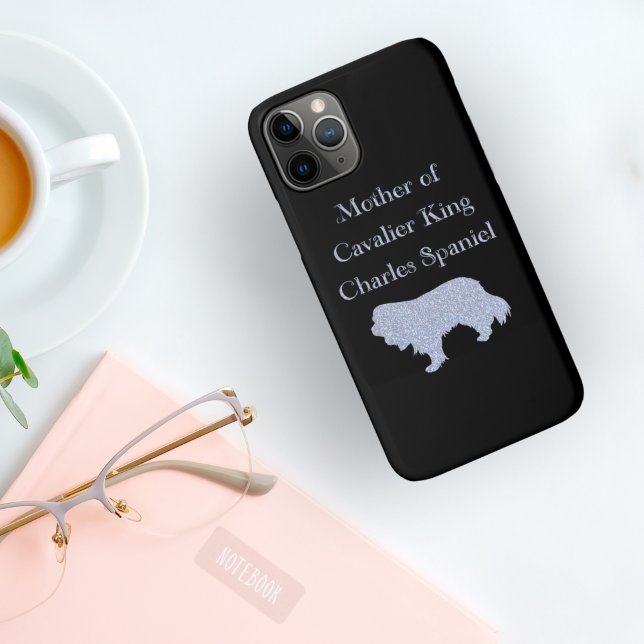 Mutter eines Cavalier King Charles Spaniels Silber Case-Mate iPhone Hülle (Von Creator hochgeladen)