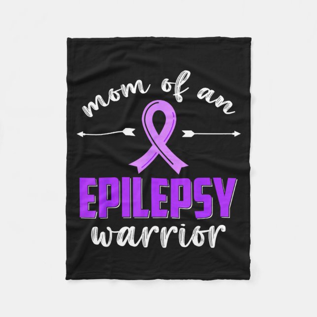 Mutter eines Epilepsie-Kriegers Epilepsie-Bewussts Fleecedecke (Vorderseite)