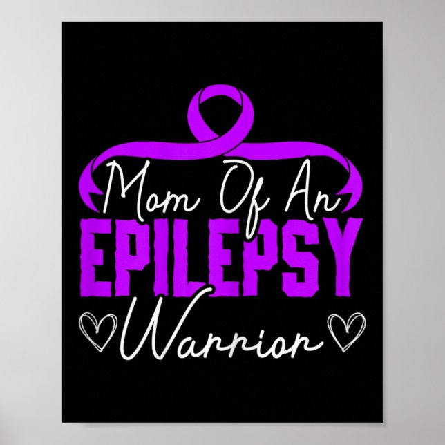 Mutter eines Epilepsie-Kriegers Epilepsie Unterstü Poster (Vorne)