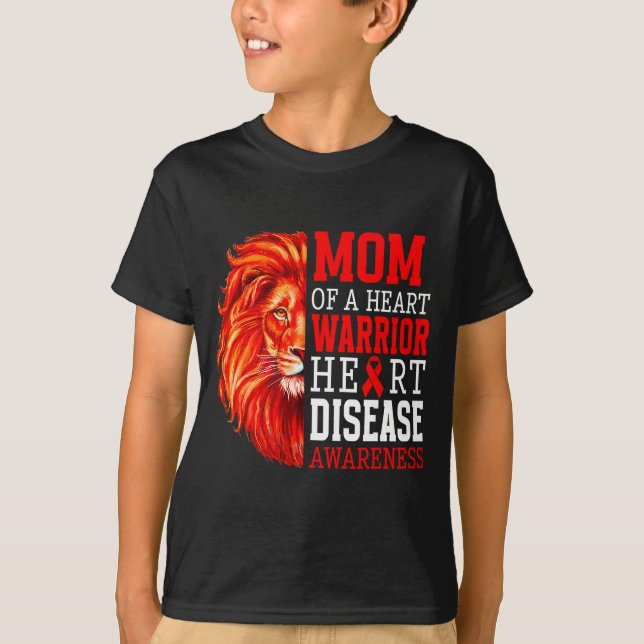 Mutter eines Herzens Krieger Herzerkrankung Unters T-Shirt (Vorderseite)