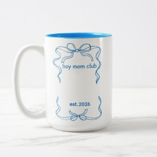 Mutter eines Jungen, personalisierte Geschenke für Zweifarbige Tasse