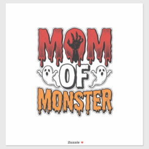 Mutter eines Monsters Vintage Halloween-Shirt-Desi Aufkleber