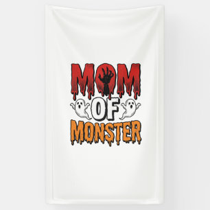 Mutter eines Monsters Vintage Halloween-Shirt-Desi Banner