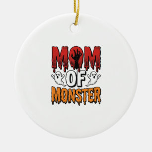 Mutter eines Monsters Vintage Halloween-Shirt-Desi Keramik Ornament