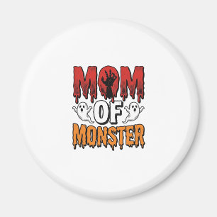 Mutter eines Monsters Vintage Halloween-Shirt-Desi Magnet