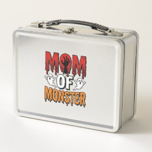 Mutter eines Monsters Vintage Halloween-Shirt-Desi Metall Brotdose