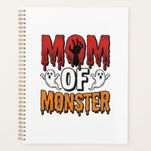Mutter eines Monsters Vintage Halloween-Shirt-Desi Planer