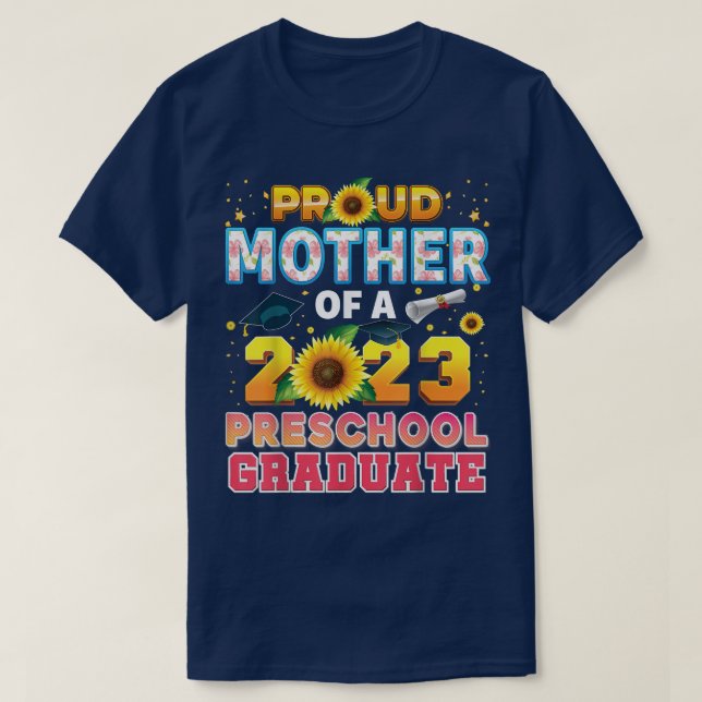 Mutter eines Vorschulabsolventen der Klasse 2023 T-Shirt (Design vorne)