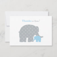 Mutter Elephant Blue Gray Dots Baby Dusche