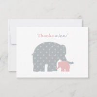 Mutter Elephant Pink Gray Dots Baby Dusche
