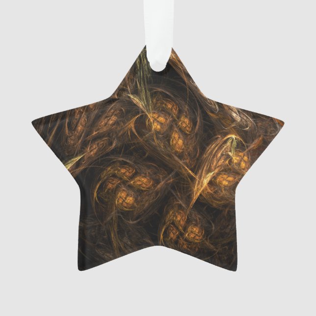 Mutter Erde Abstrakte Kunst Akryllische Star Ornament (Vorderseite)