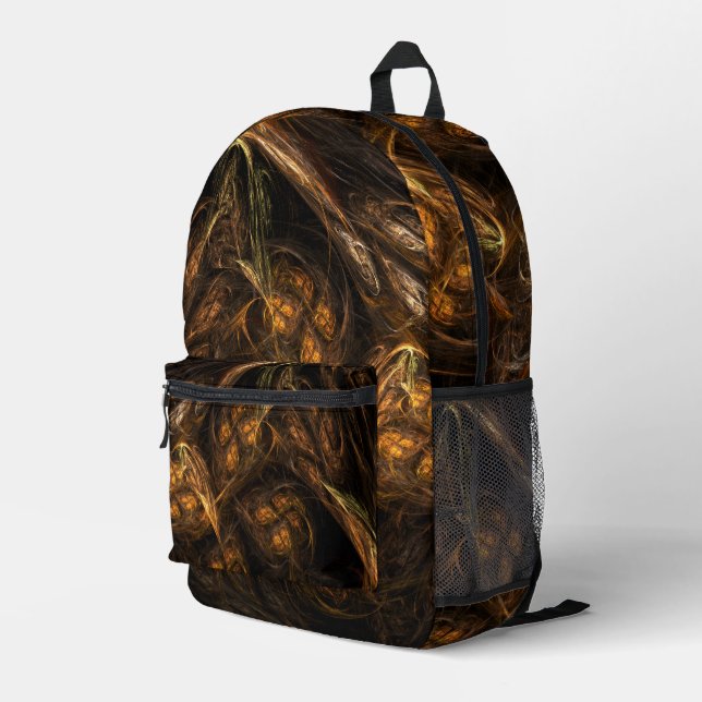 Mutter Erde Abstrakte Kunst Bedruckter Rucksack (Rückseitige Ecke Rechts)