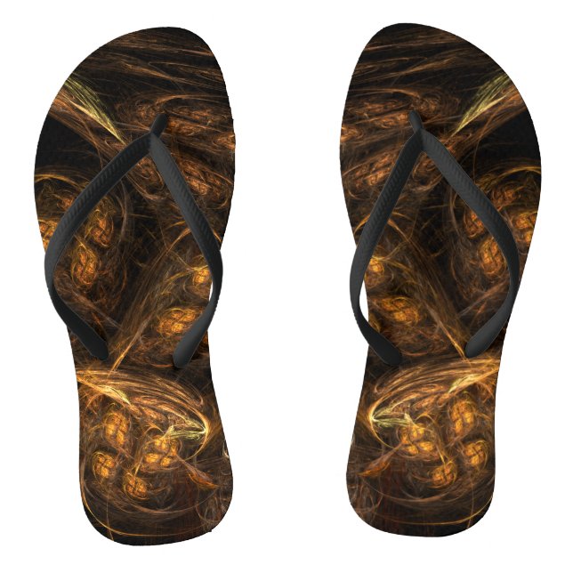 Mutter Erde Abstrakte Kunst Flip Flops (Fußbett)