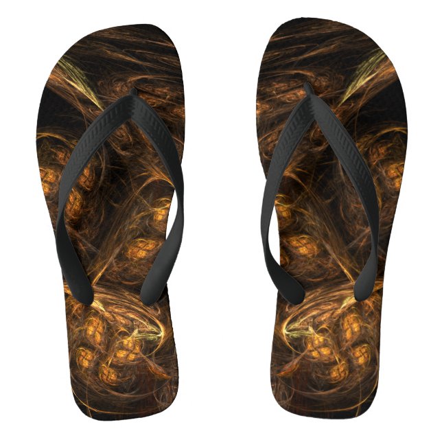 Mutter Erde Abstrakte Kunst Flip Flops (Fußbett)