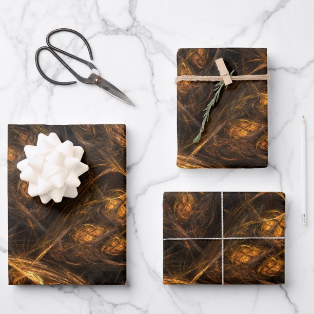 Mutter Erde Abstrakte Kunst Geschenkpapier Set (Vorderseite)