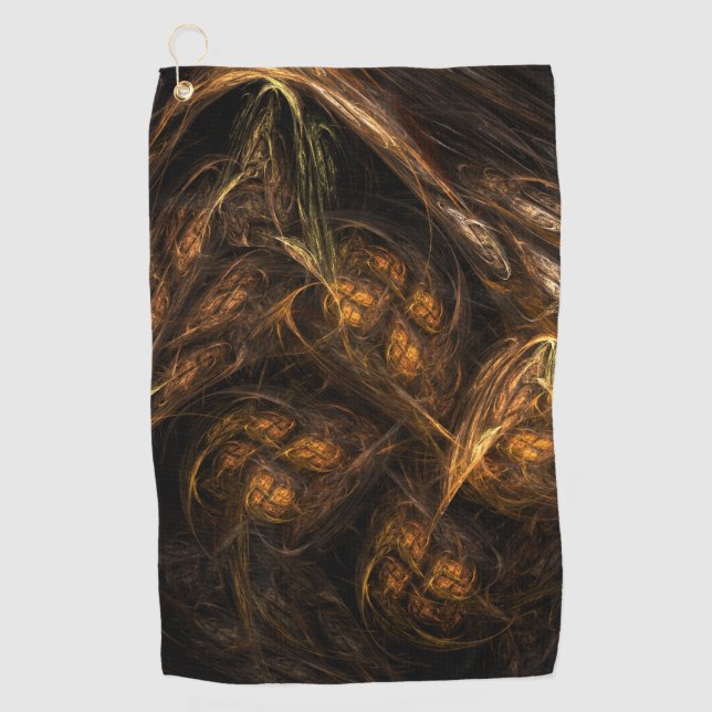 Mutter Erde Abstrakte Kunst Golfhandtuch (Vorderseite)