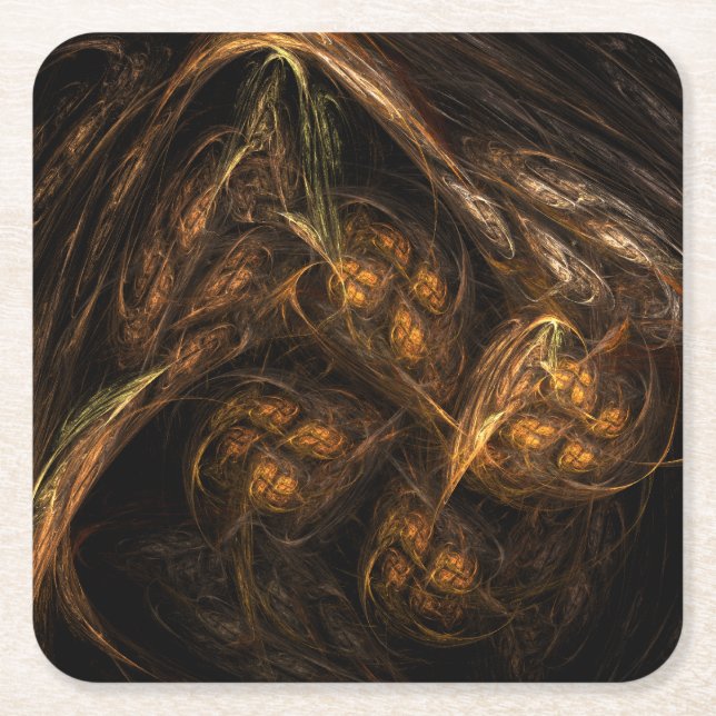 Mutter Erde Abstrakte Kunst Rechteckiger Pappuntersetzer (Vorderseite)