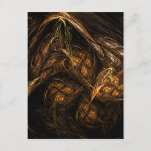 Mutter Erde Moderne Abstrakte Kunst Goldenes Frakt Postkarte