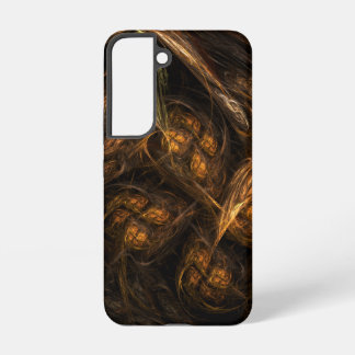Mutter Erde Modernes abstraktes Kunst-Gold-Fraktal Samsung Galaxy Hülle
