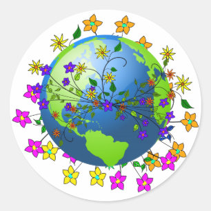 Mutter Erde Runder Aufkleber